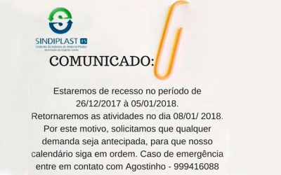 Comunicado de Recesso 2017
