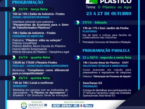 Programação da 11ª Semana do Plástico Programação da 11ª Semana do Plástico
