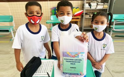 Alunos da Escola da Serra iniciam a gincana social do Programa Tampinha do Bem